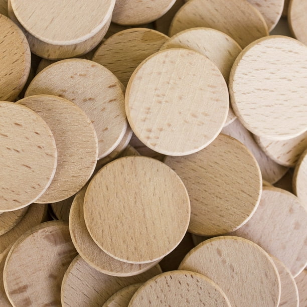 70Pcs 1.5" Wood Circles Slices for Board Game Painting Decors Ornaments Tags